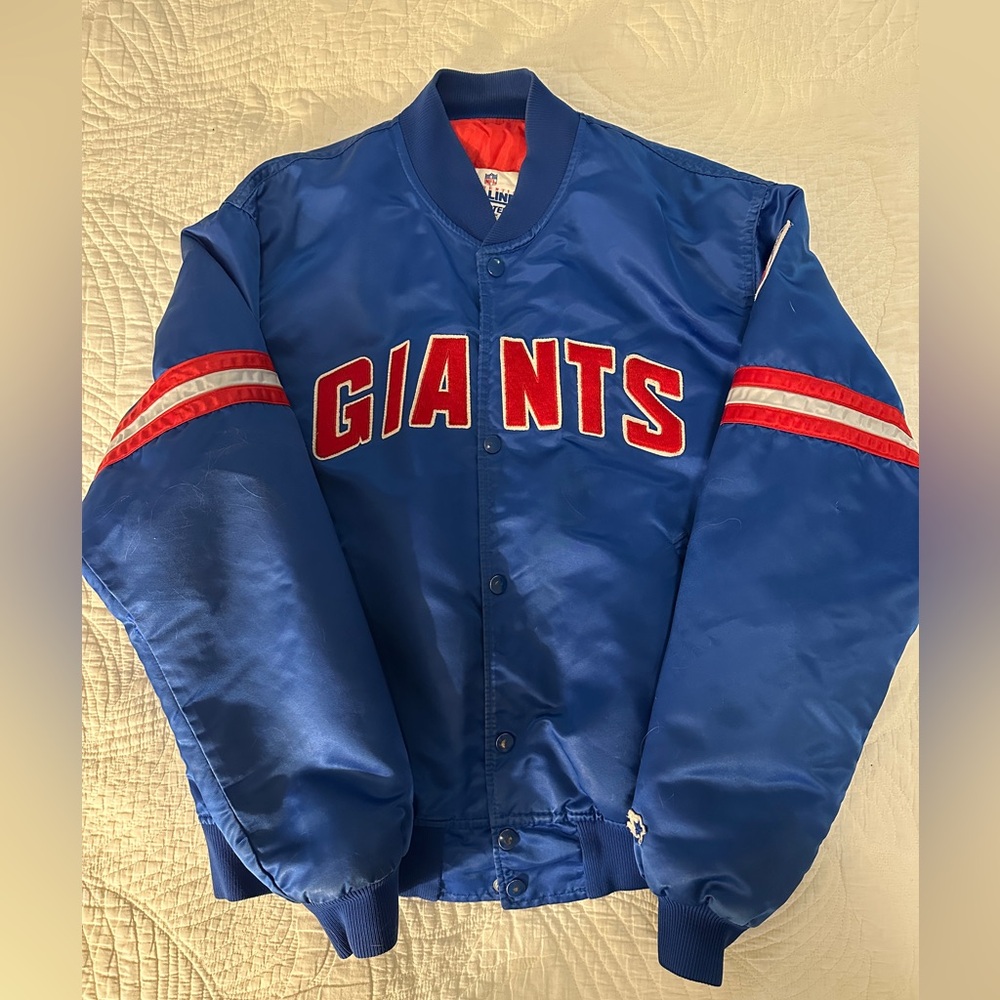 90s Starter: Authentic Proline New York Giants satin bomber jacket